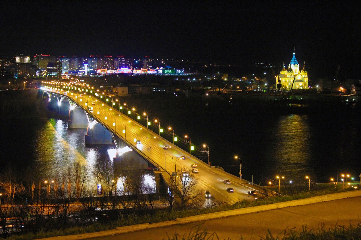 Огни ночного Нижнего Новгорода — фото 7