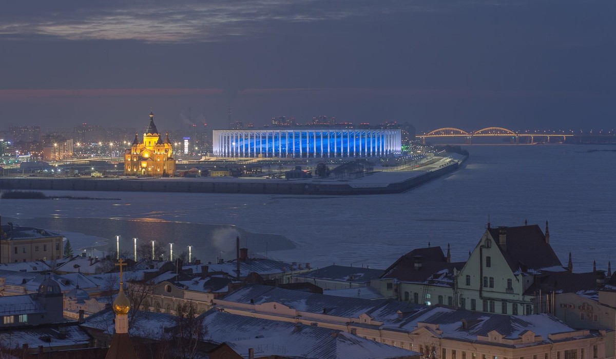 Огни ночного Нижнего Новгорода — фото 9